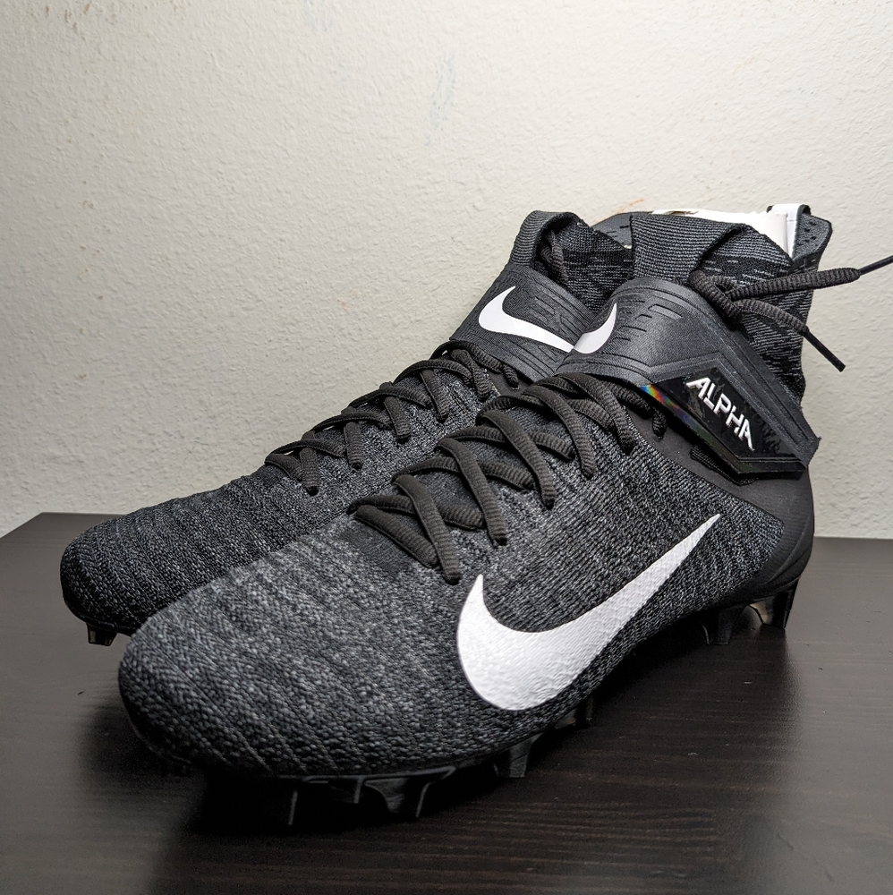 Nike Alpha Menace Elite 2 WD P FlyKnit Black White BV3298-001 Men's Sizes Wide